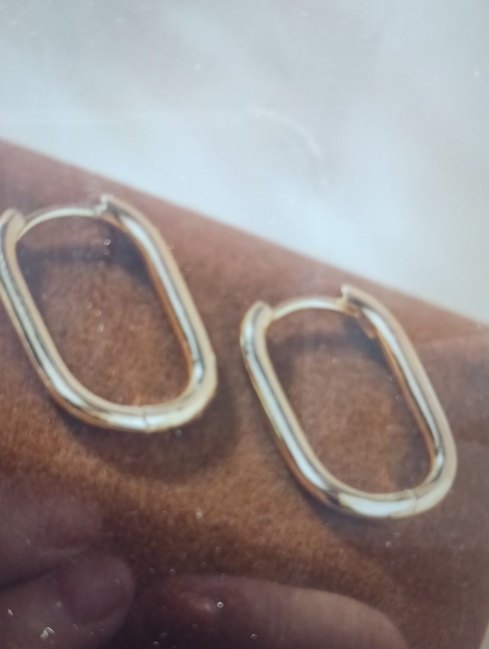 Gold-Tone Oval Hoop Earrings  Gold Plated